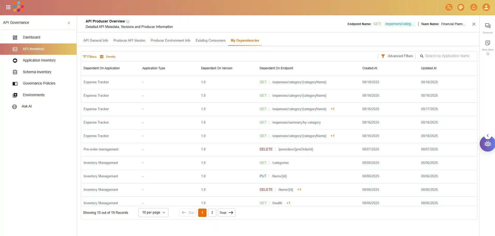 Governance Dashboard — screenshot 1
