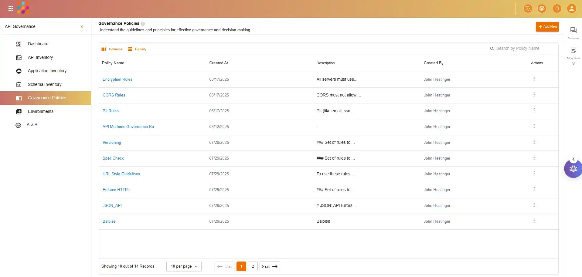 Schema Inventory — screenshot 1